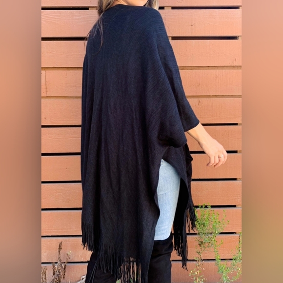 #76 🛑35 OS BOHO SOFT KNITTED FRONT POCKET FRINGE CARDIGAN - Picture 4 of 12